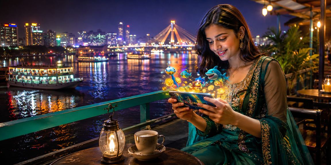 ময়মনসিংহে মাছ ধরার গেমের একটি রঙিন দৃশ্য